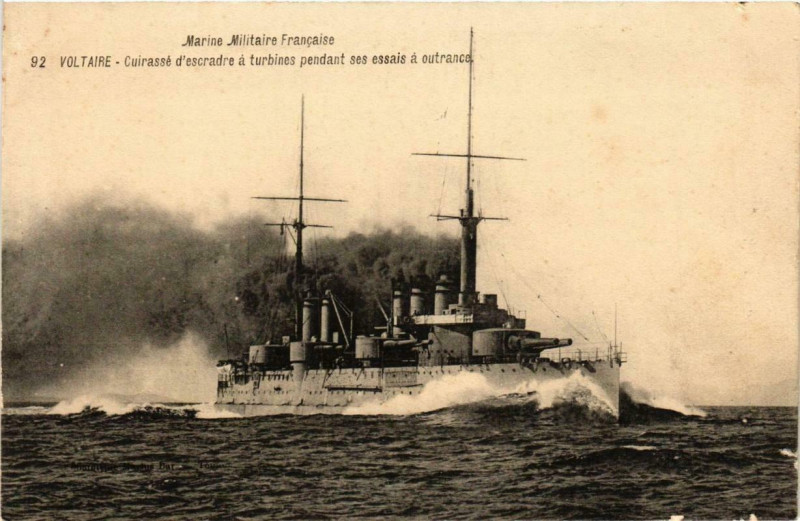 Carte postale ancienne Voltaire Ships