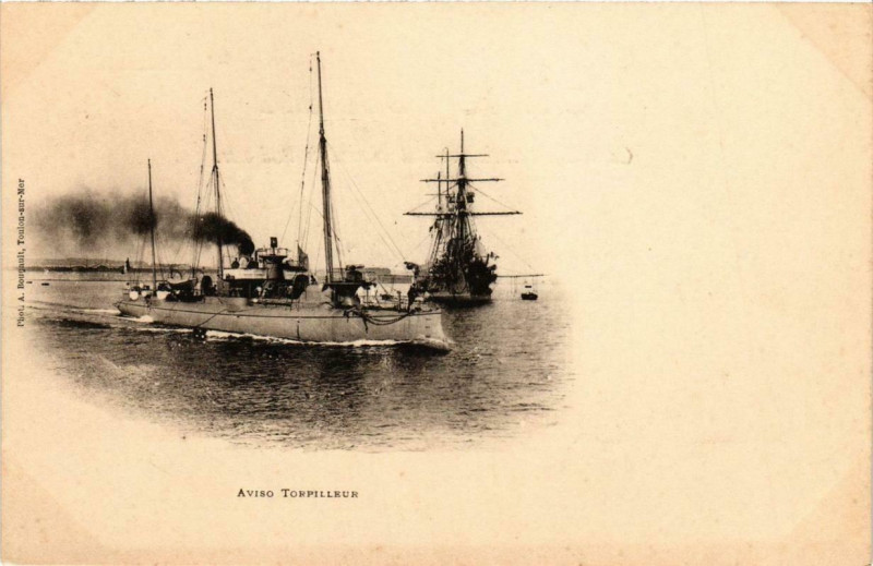 Carte postale ancienne Aviso Torpilleur Ships