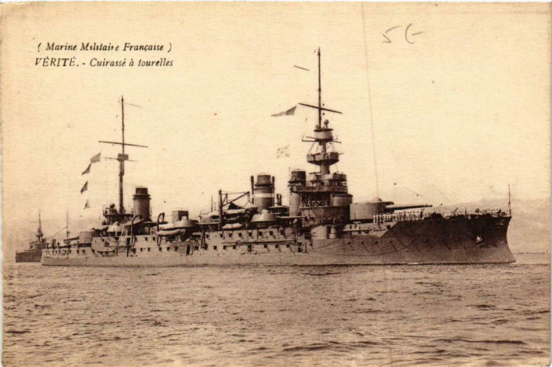 Carte postale ancienne Verite Curiasse a tourelles Ships