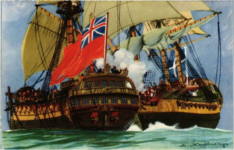 Carte postale ancienne A l'Abordage Ships
