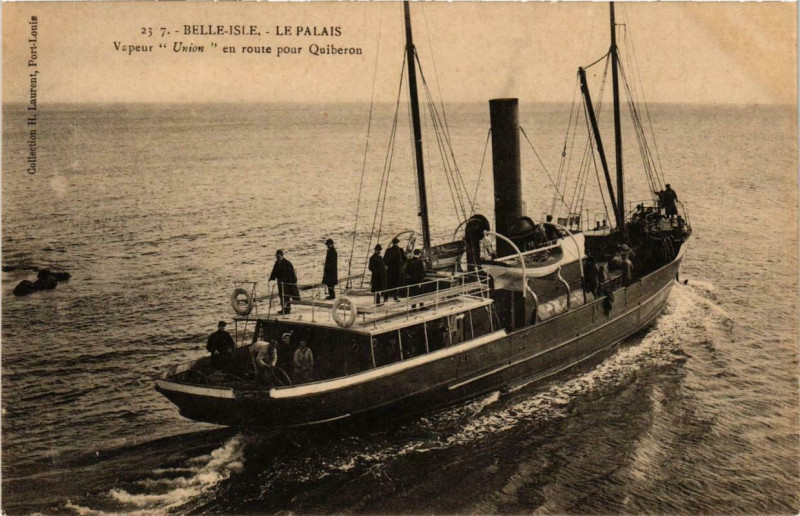 Carte postale ancienne Belle Ilse Le Palais Vapeur Union Ships