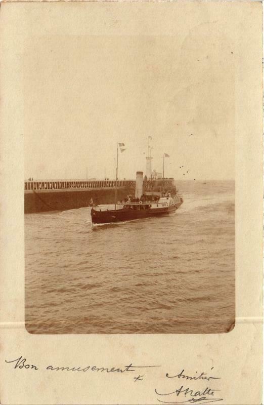 Carte postale ancienne Unidentified Ship carte photo real photo Pc Ships