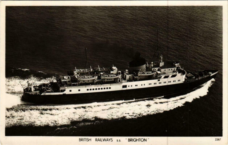 Carte postale ancienne Ak Ss Brighton British Railways Ships