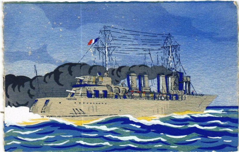 Carte postale ancienne Verdun Ships