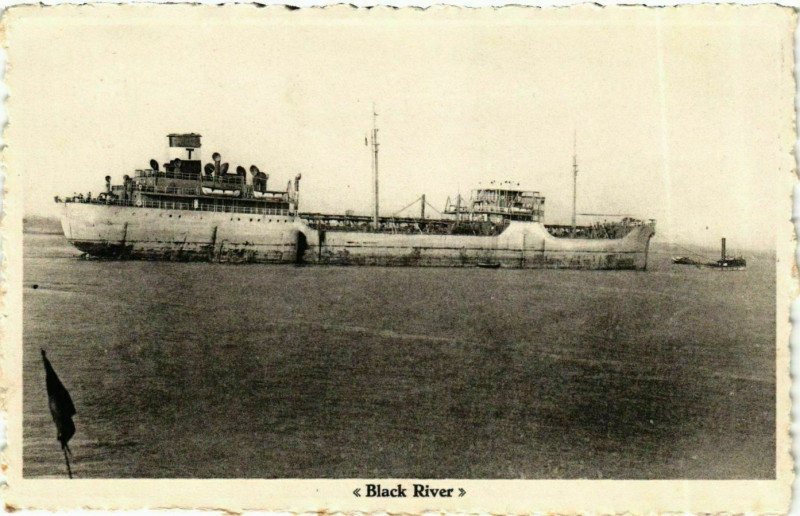 Carte postale ancienne Black River Ships