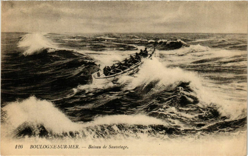 Carte postale ancienne Bateau de Sauvetage - Boulogne-sur-Mer Ships