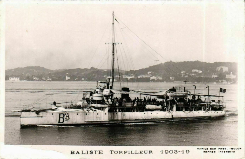 Carte postale ancienne Baliste Torpilleur Ships