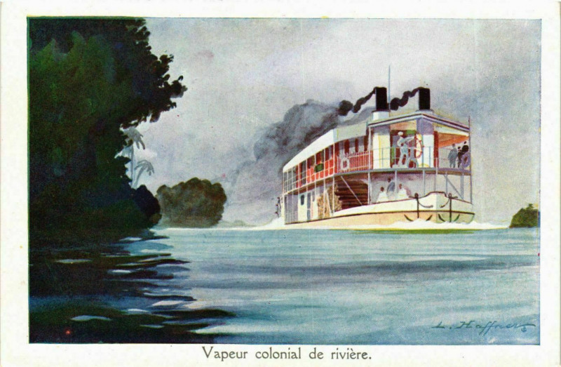 Carte postale ancienne Vapeur Colonial de Riviere Ships