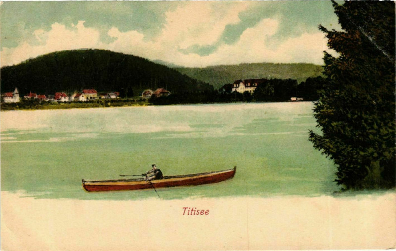 Carte postale ancienne Boat - Titisee Ships