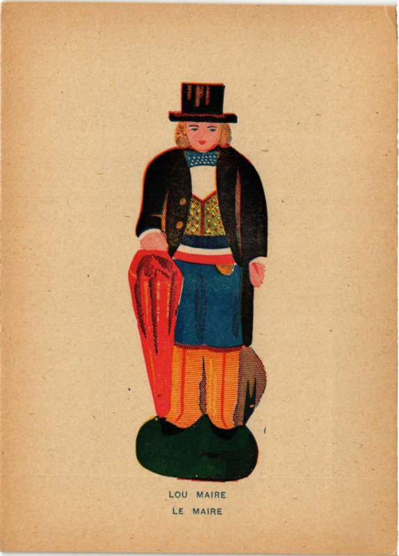 Carte postale ancienne France - Folklore - Lou Maire - Le Maire