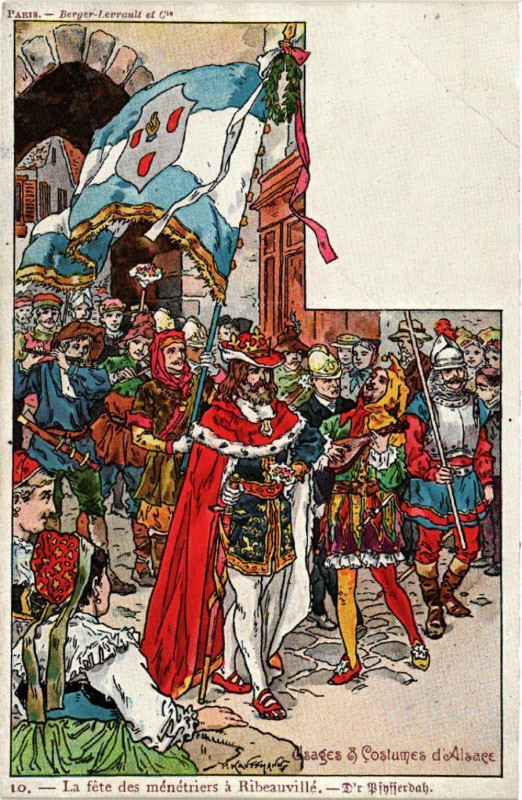 Carte postale ancienne Usages & Costumes d'Alsace - Folklore - Types