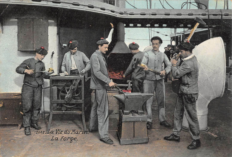 Carte postale ancienne Marine La Vie Du Marin La Forge