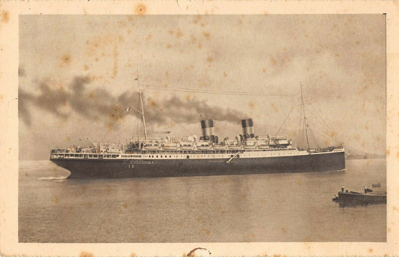 Carte postale ancienne Marine Paquebot Navigazione Italiana Roma