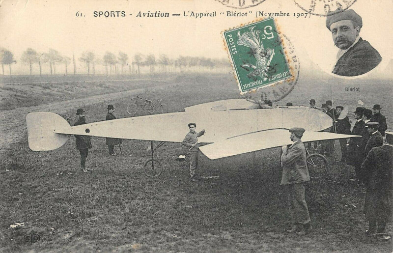 Carte postale ancienne Theme Aviation Sports Aviation L'Appareil Bleriot Novembre 1907
