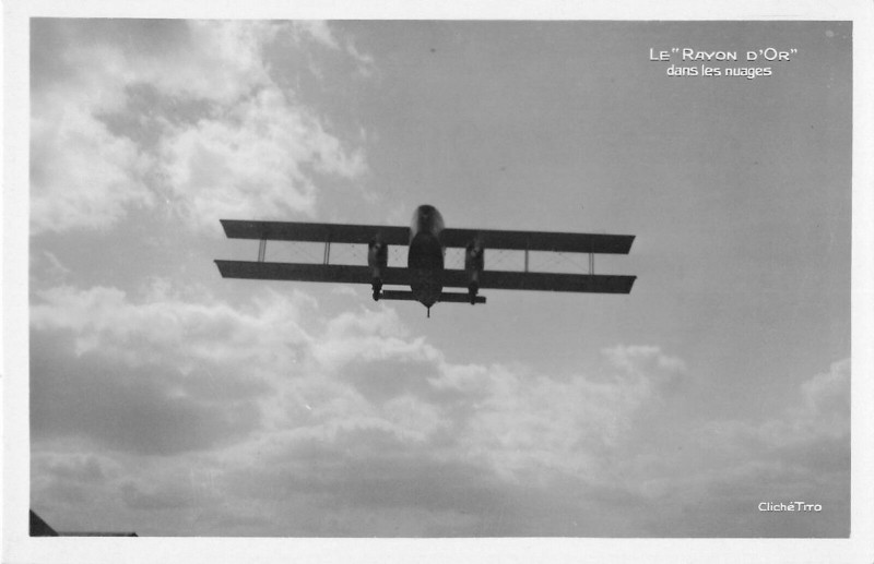 Carte postale ancienne Aviation Cie Air Union Le Rayon D'Or Avion Liore Et Olivier