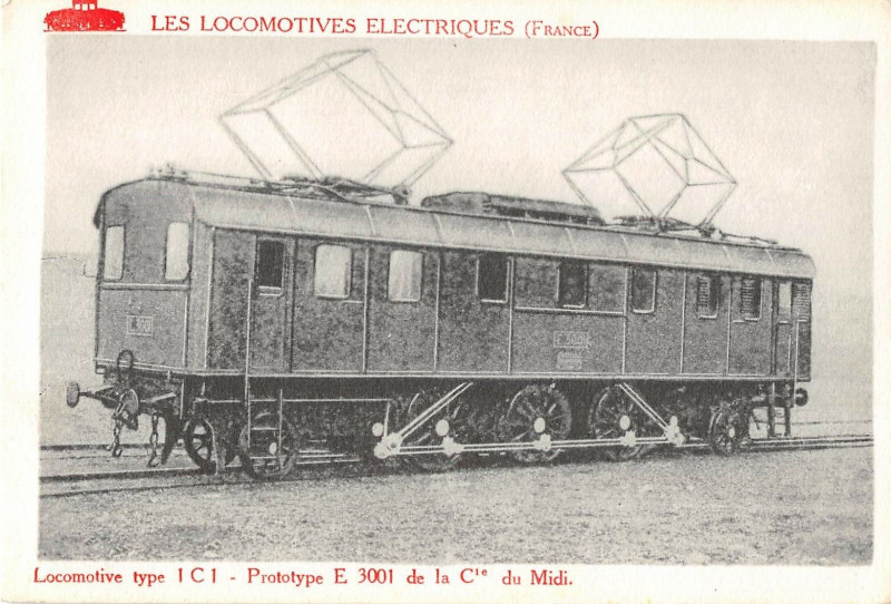 Carte postale ancienne Theme Train Les Locomotives Electriques Locomotive Type 1 C1 Prototype