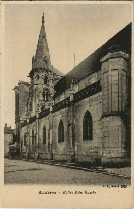 Carte postale ancienne Auxerre Eglise Saint-Eusebe France à Auxerre