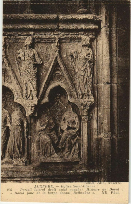 Carte postale ancienne Auxerre Eglise Saint-Etienne France à Auxerre