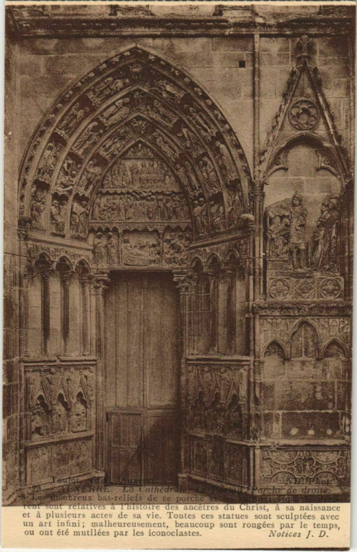 Carte postale ancienne Auxerre La Cathedrale France à Auxerre