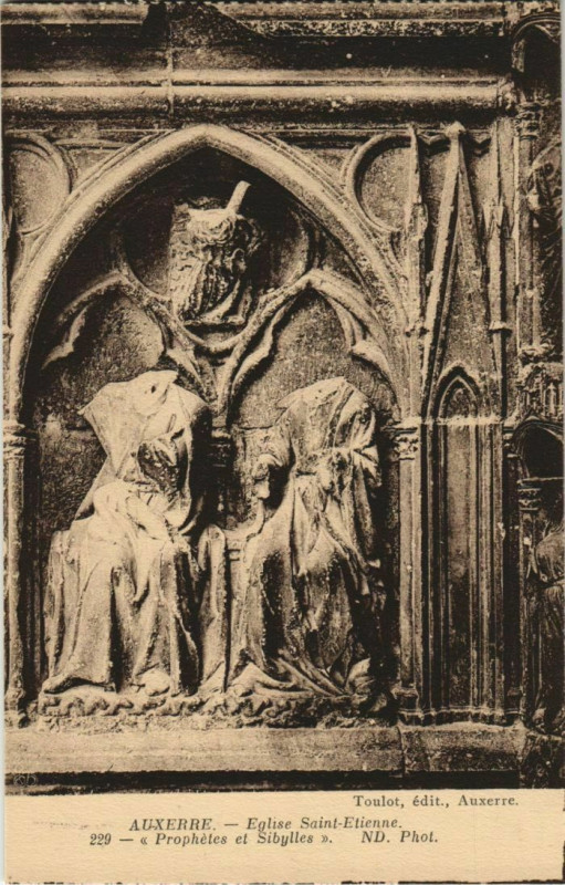 Carte postale ancienne Auxerre Eglise Saint-Etienne France à Auxerre