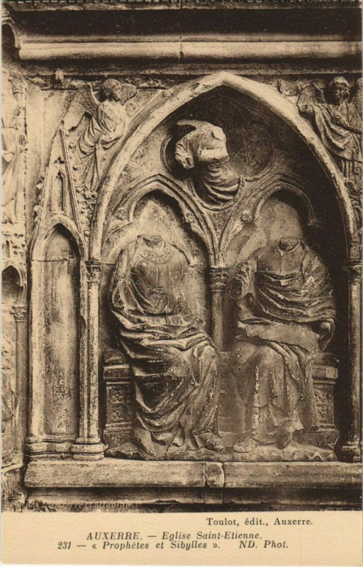 Carte postale ancienne Auxerre Eglise Saint-Etienne France à Auxerre