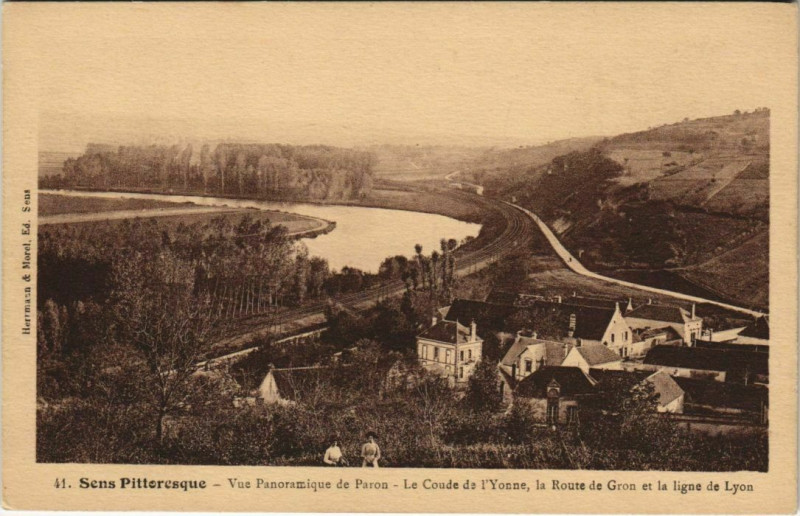 Carte postale ancienne Sens Vue panoramique France à Sens