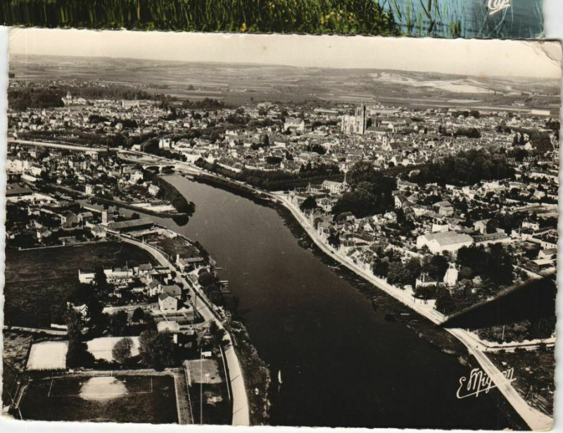 Carte postale ancienne Sens Vue Generale France à Sens