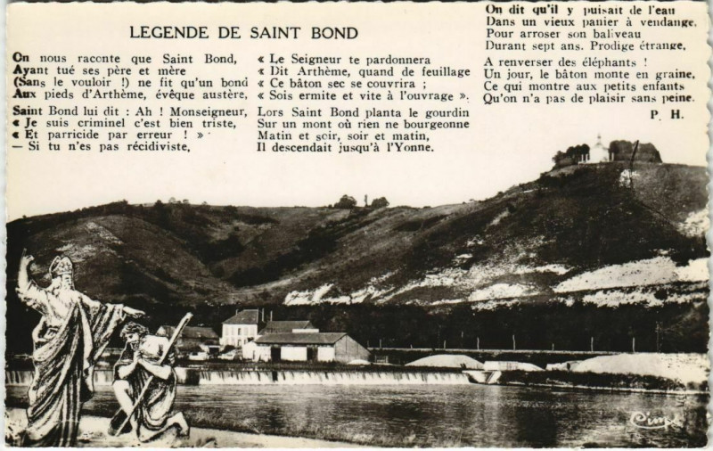 Carte postale ancienne Sens Legende de Saint-Bond France à Sens