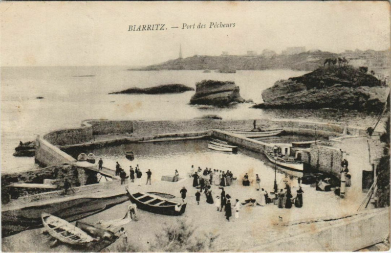 Carte postale ancienne Biarritz Port des Pecheurs France à Biarritz