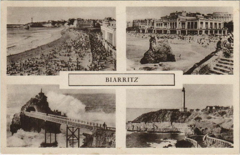 Carte postale ancienne Biarritz souvenir France à Biarritz