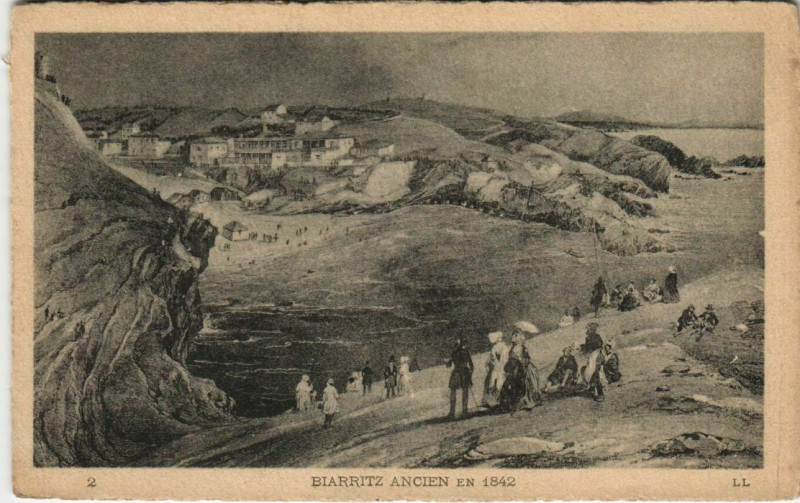 Carte postale ancienne Biarritz ancien en 1842 France à Biarritz