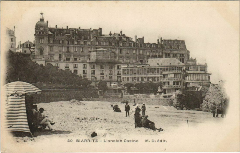 Carte postale ancienne Biarritz l'Ancien Casino France à Biarritz