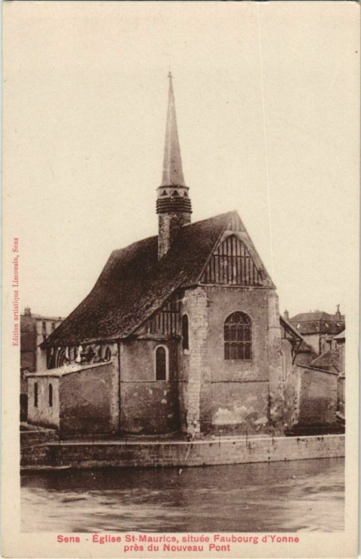 Carte postale ancienne Sens Eglise St.Maurice France à Sens