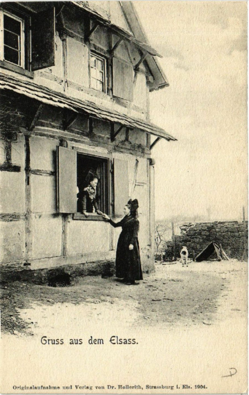 Carte postale ancienne Alsace - Gruss aus dem Elsass - Folklore - Types
