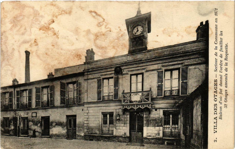Carte postale ancienne Villa des Otages à Paris 20e