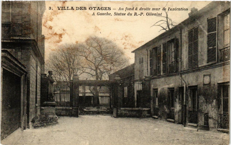 Carte postale ancienne Villa des Otages à Paris 20e