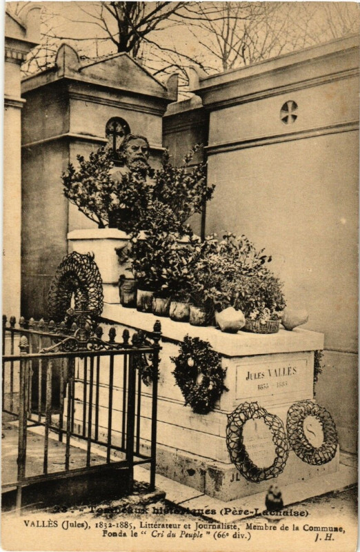 Carte postale ancienne Le Père-Lachaise - Jules Vallès à Paris 20e