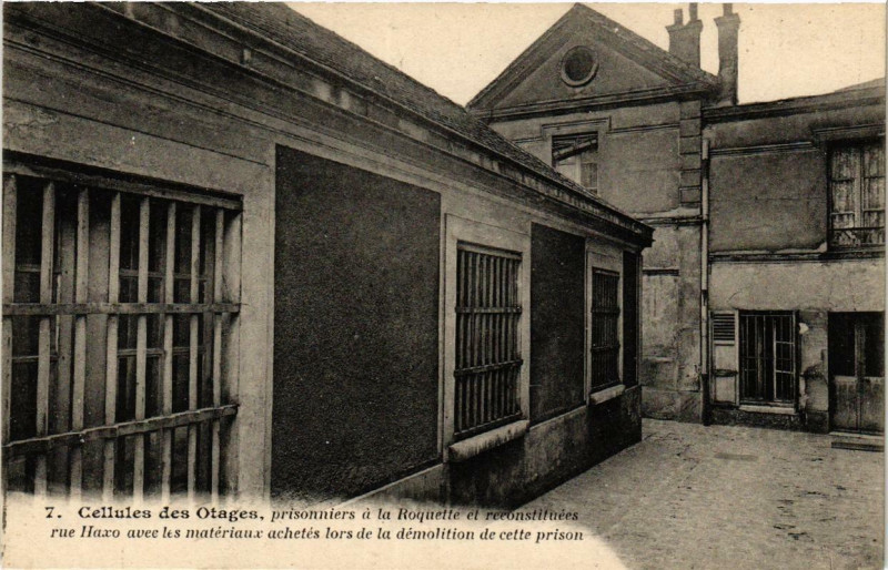 Carte postale ancienne Cellules des Otages - rue Haxo à Paris 20e
