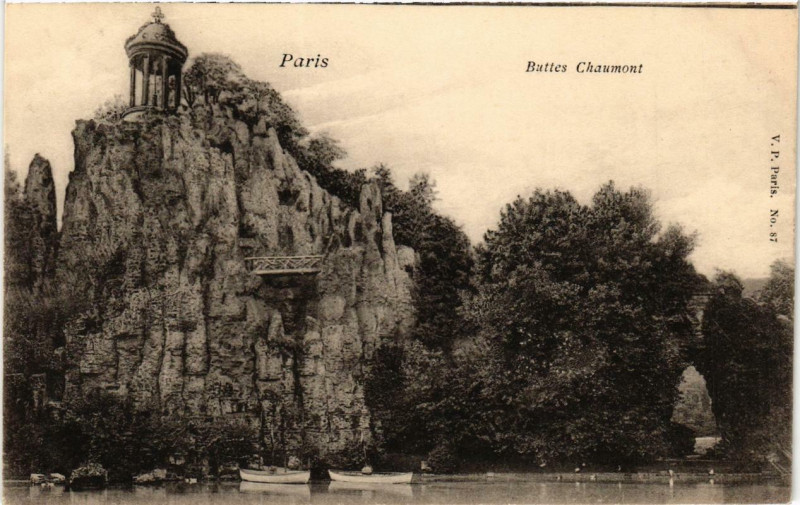 Carte postale ancienne Buttes Chaumont à Paris 19e