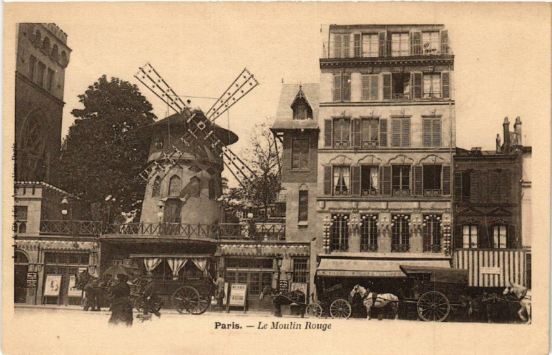 Carte postale ancienne Le Moulin-Rouge à Paris 18e