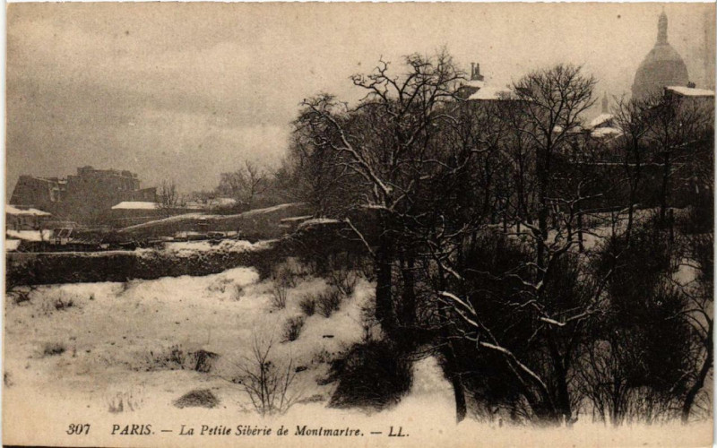 Carte postale ancienne La Petite Sibérie de Montmartre à Paris 18e