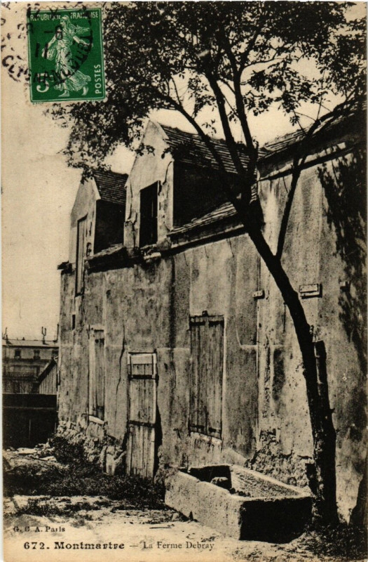 Carte postale ancienne Montmartre - La Ferme Debray à Paris 18e