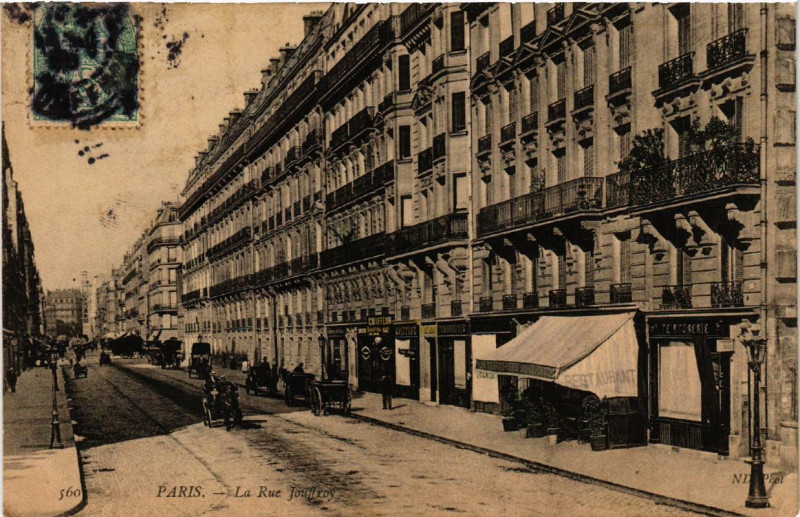 Carte postale ancienne La Rue Jouffroy à Paris 17e