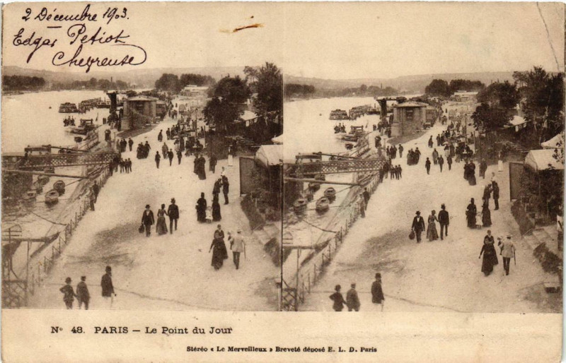 Carte postale ancienne Le Point du Jour à Paris 16e