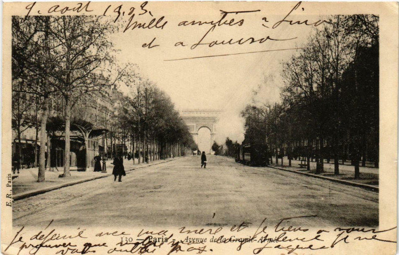 Carte postale ancienne Avenue de la Grande-Armée à Paris 16e