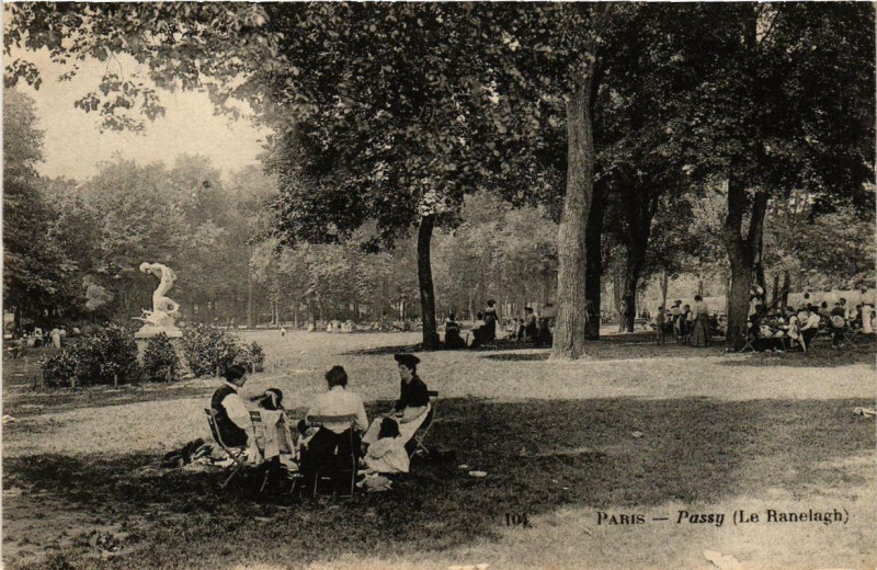 Carte postale ancienne Passy - Le Ranelagh à Paris 16e