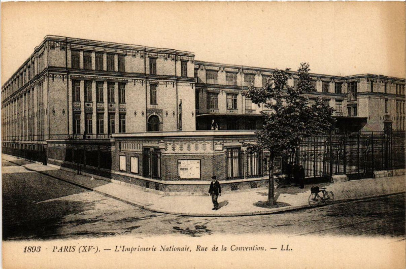 Carte postale ancienne L'Imprimerie Nationale, Rue de la Convention à Paris 15e