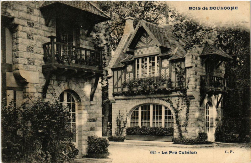 Carte postale ancienne Bois de Boulogne - Le Pré Catélan à Paris