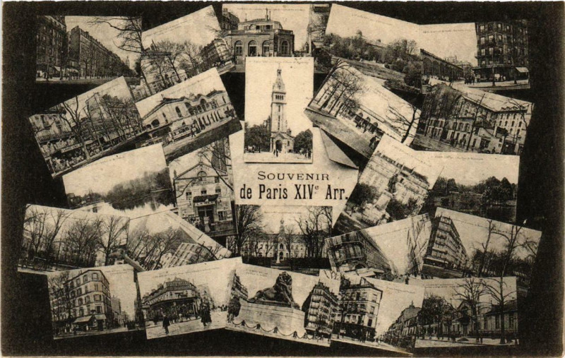 Carte postale ancienne Souvenir de Paris 14e à Paris 14e