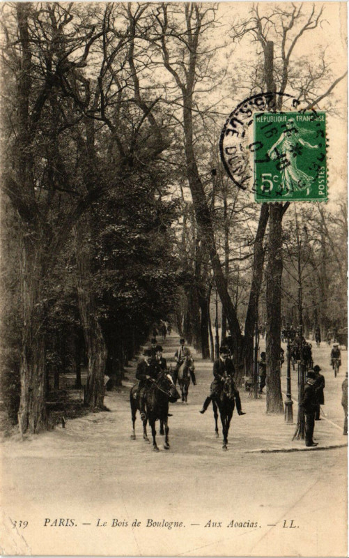 Carte postale ancienne Le Bois de Boulogne - Aux Acacias à Paris 16e